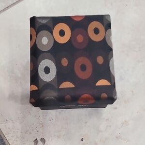 Black and Orange Geometric Patterned Tie